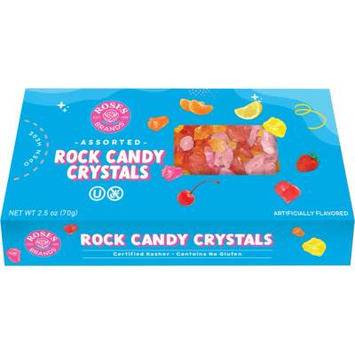 Roses Brands USA Rock Candy Crystals bonbonky ve tvaru krystalů s ovocnou příchutí 70 g