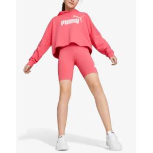 PUMA Essentials Logo Short Tights Pink - magazinko