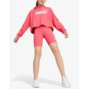 PUMA Essentials Logo Short Tights Pink - magazinko