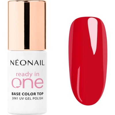 NEONAIL Ready In One 3in1 UV Gel Polish гел лак за нокти с диамантен прах цвят 11 One Classic Red 7.2ml