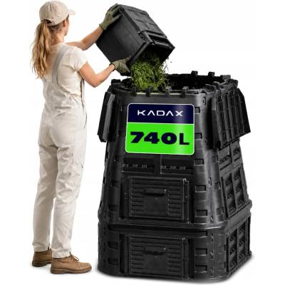 Kadax Kompostér 1 komorový 740 l černý