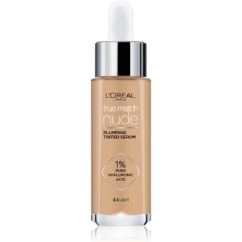 L'Oréal True Match Nude Plumping Tinted Serum серум да уеднакви цвета на кожата цвят 2-3 Light 30ml