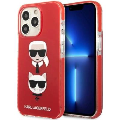 KARL LAGERFELD Кейс Karl Lagerfeld KLHCP13LTPE2TR за iPhone 13 Pro / 13 6.1", твърд, червен, Karl&Choupette Head (KF000970-0)