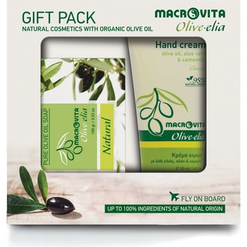 Macrovita Olive-Elia krém na ruky klasik 50 ml + prírodné olivové mydlo 100 g darčeková sada