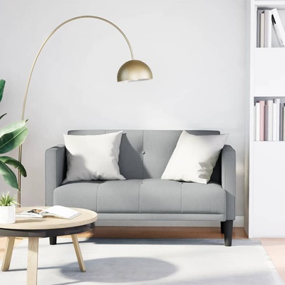vidaXL Loveseat Sofa 111 cm textil světle šedá