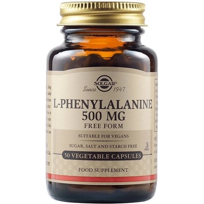 Solgar L-Phenylalanine, 500 mg, 50 растителни капсули, Solgar