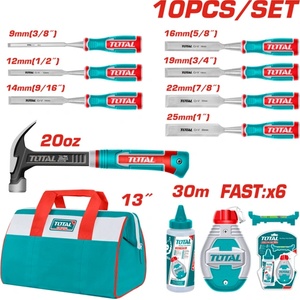 TOTAL Комплект дърводелски инструменти total industrial, 10 части (tl ind tos230906)