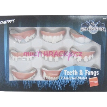 Sada 9 druhů zubů