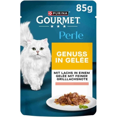 Gourmet Perle Genuss v želé s lososem 26 × 85 g