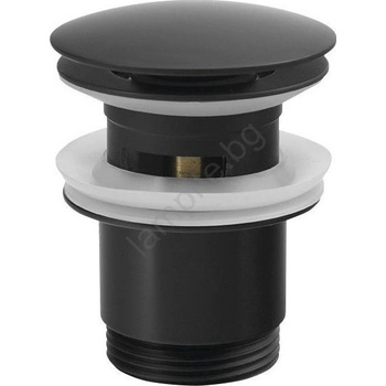 Sapho - Тапа за умивалник Click-Clack, Ø 6, 7 см, матово черна (SH0406)