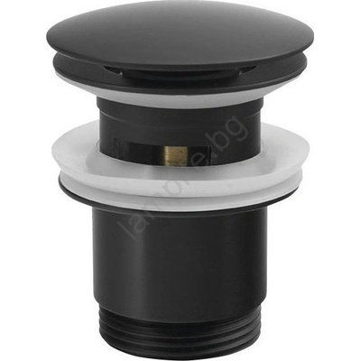 Sapho - Тапа за умивалник Click-Clack, Ø 6, 7 см, матово черна (SH0406)