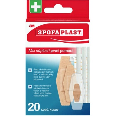 3M Spofaplast mix náplastí (balíček prvej pomoci) 607, rôzne druhy 20 ks