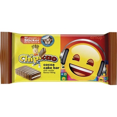 Chipicao Cake Bar s náplňou s vanilkovou príchuťou a čokoládovou polevou, celomáčaný 64 g