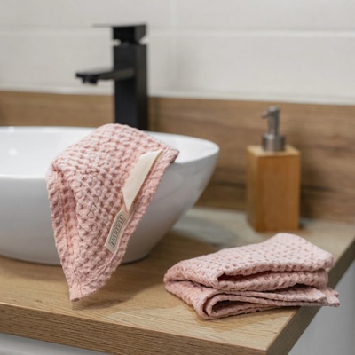 Tululum Vaflové ručníky na ruce pudrové 30 x 50 cm