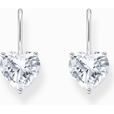 Thomas Sabo H2288-051-14 Silver dangle earrings with white cubic zirconia heart