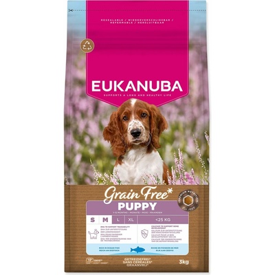 Eukanuba Grain Free Puppy Small Medium Ocean Fish 3 kg