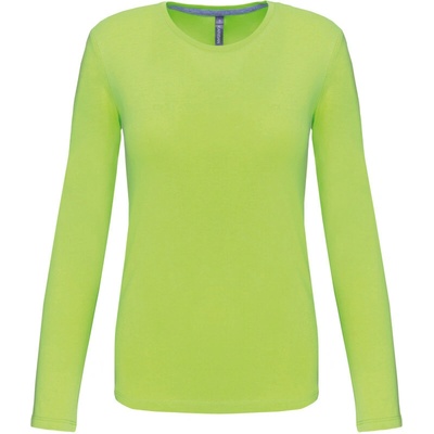 Kariban Tričko K383 dlouhý rukáv dámské COT-20K38312202 Zelená lime