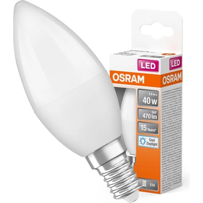 Osram LED žiarovka E14 B35 4,9W 40W 470lm 6500K Cold 200° STAR