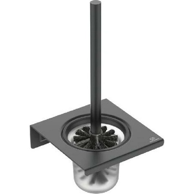 Ideal Standard ALU+ WC štětka nástěnná s držákem matné sklo hedvábná černá BD593XG