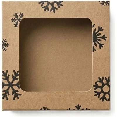 EU Darčeková krabička snehové vločky 9x9x3,5cm
