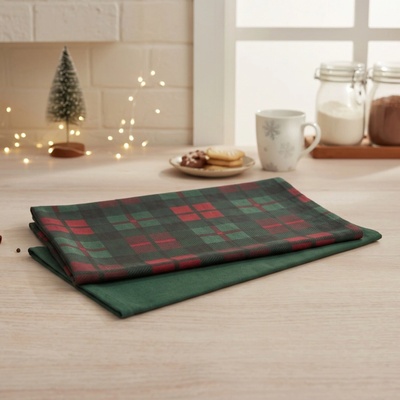 ESSEX FESTIVE FEAST kostky 45x65 cm 2ks zelená