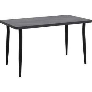 TopMebel Маса Levico TopMebel МДФ/метална в тъмносив бетонен цвят 130x75x75cm