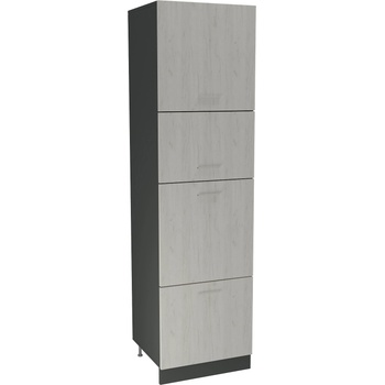 Image 1 of DST Кухненски модул MK-67 dst, 2200/600/580, антрацид и бял дъб