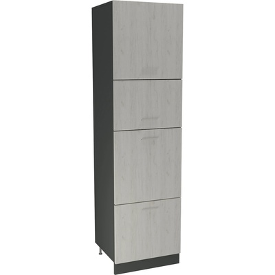 DST Кухненски модул MK-67 dst, 2200/600/580, антрацид и бял дъб