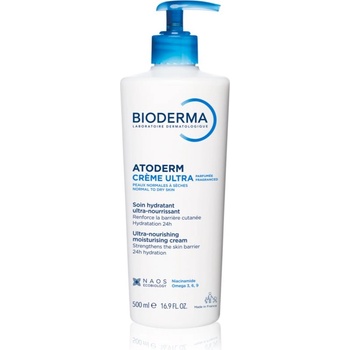 BIODERMA Atoderm Créme Ultra подхранващ крем за тяло за нормална към суха чувствителна кожа парфюмиран 500ml