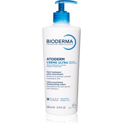 BIODERMA Atoderm Créme Ultra подхранващ крем за тяло за нормална към суха чувствителна кожа парфюмиран 500ml