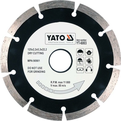 Yato Kotúč rezný diamantový 125 x 22.2 x 2.2 mm YT-6003