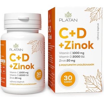 Platan C + D3 + Zinok + Selén 60 tabliet