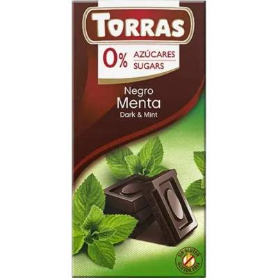Torras horká čokoláda s mätou bez cukru 75 g