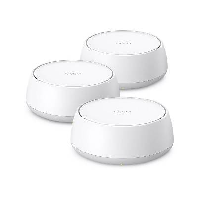 Мрежеста система TP-Link Deco BE3600 3-pack, 3600Mbps, 2.4GHz (688Mbps)/5GHz (2882Mbps), Wireless BE, 2x 10/100/1000/2500 Mbps WAN/LAN, 4x вътрешни антени (Deco BE3600(3-pack))