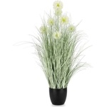 Bizzotto Изкуствено растение cebolla бяло с кашпа, 7 цвята, h105 (0172879)