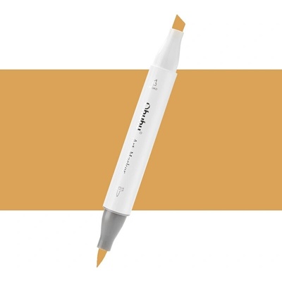 Lihová fixa OHUHU oboustranná Brush & Chisel, Dark Yellow (YR1)