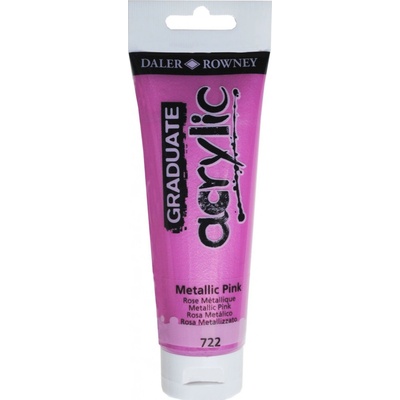Graduate akrylová barva 120 ml Metalická růžová