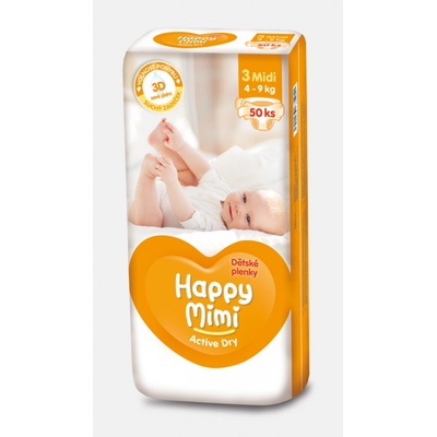 HAPPY MIMI ACTIVE DRY MIDI 4-9 kg 50 ks