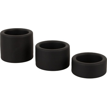 Erecto Liquid Silicone Ball Stretcher Set Black