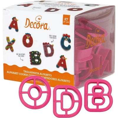 Vykrajovačky abeceda 27 ks 5,2 × 2,2 cm - Decora
