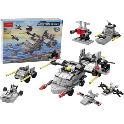 mamido Stavebnica vojenský vrtuľník 6v1