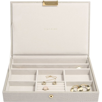 Stackers Ковчеже за бижута Stackers Croc с капаче cлassic сивкаво (74347)