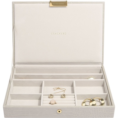 Stackers Ковчеже за бижута Stackers Croc с капаче cлassic сивкаво (74347)