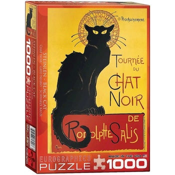 EUROGRAPHICS Пъзел Eurographics от 1000 части - Черна котка, Теофил Александър Стейнлен (60001399)