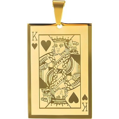HARAHU Висулка за верижка Card - Златен KP28569