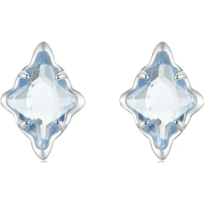 Grace Silver Jewellery stříbrné náušnice s krystalem ve tvaru hvězdy E-BSE1050/241 Modrá