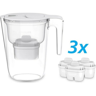 Philips Кана за вода Philips AWP2933WHT/58 в комплект с 3бр. филтри Micro X-Clean, 2.6 литра, с таймер, бяла (1106007)