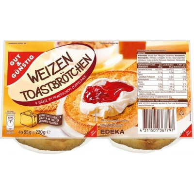 G+G Pšeničný toast 6 x 56 g
