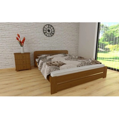 ComfortMatrace Lili + rošt masiv borovice barva dub matrace Goltex 15cm