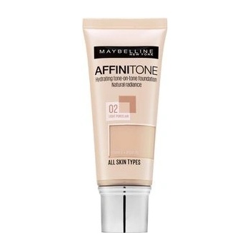 Maybelline Affinitone Hydrating tone-on-tone Foundation tekutý make-up s hydratačným účinkom 02 Light Porcelain 30 ml